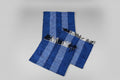 Kit 3 Tapetes Artesanais em Malha Azul Escuro