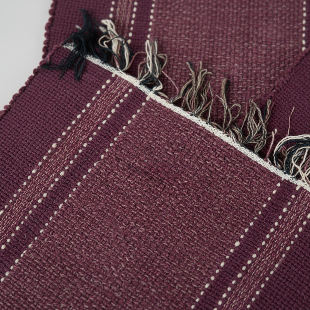 Kit 3 Tapetes Artesanais em Malha Vinho